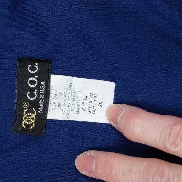 C.O.C. womens beaded layered v neck top - Picture 6 of 10